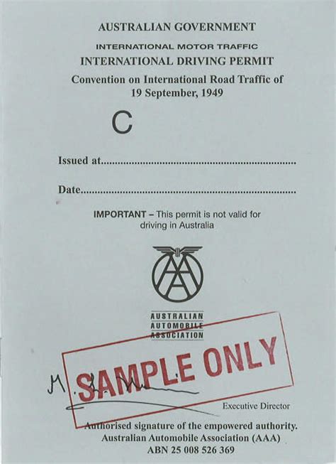 international driving license for australians.